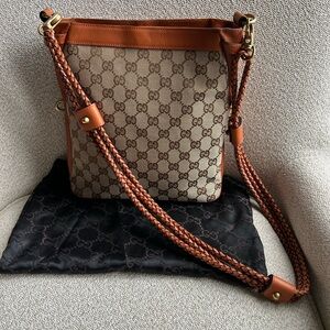 Gucci crossbody with braided straps.  Second hand